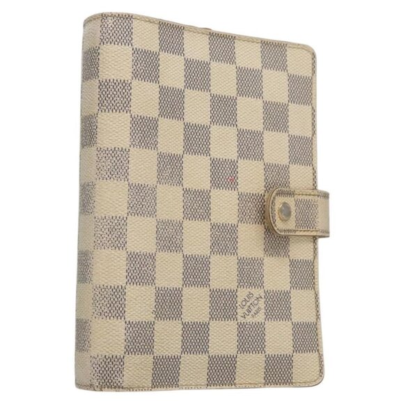 LOUIS VUITTON Damier Azur Agenda MM Day Planner Cover R20707 LV Auth BD009 - Picture 1 of 16